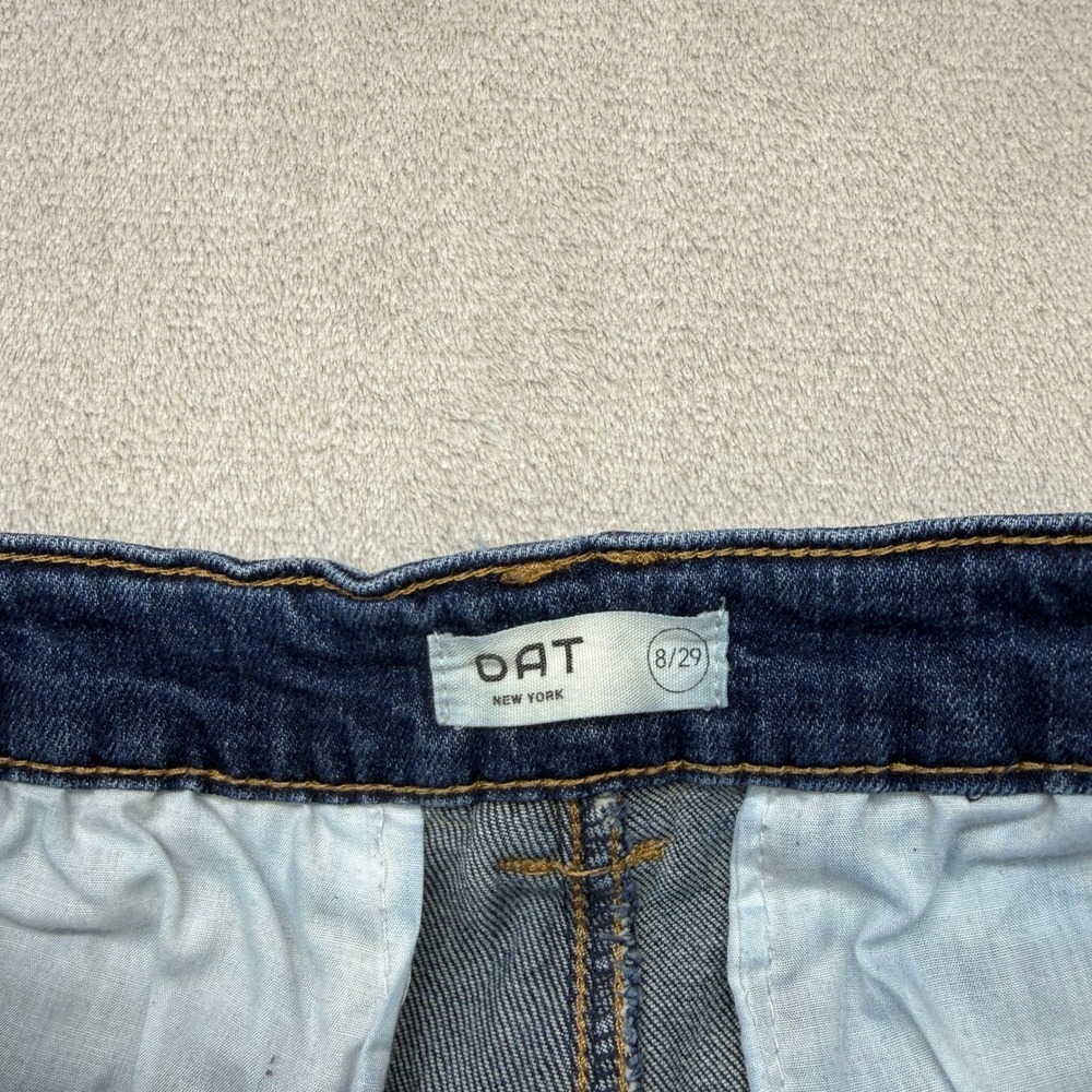 OAT New York Jeans Women's 8/29 Flare Dark Blue High Rise‎ Patch Pocket Stretch - Picture 3 of 11